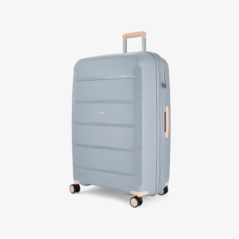 Tulum Large Suitcase in Grey + Peach Grey/Peach