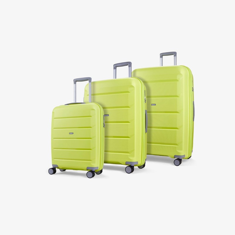 Tulum Set of 3 Suitcases in Lime Green Lime Green
