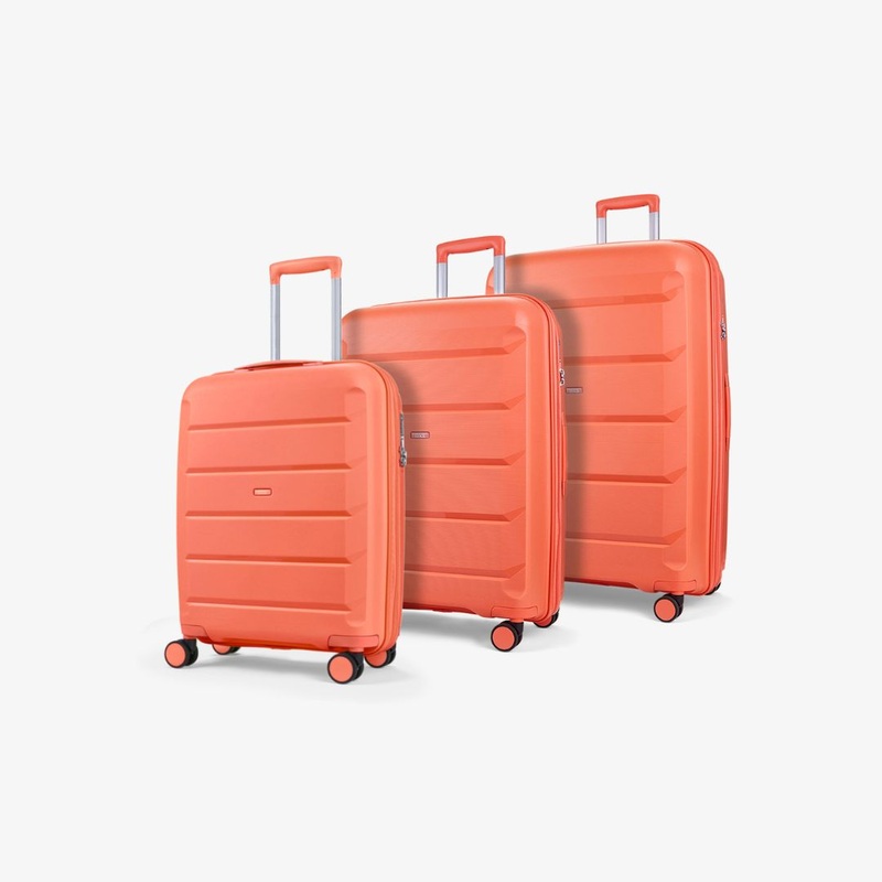Tulum Set of 3 Suitcases in Peach Peach