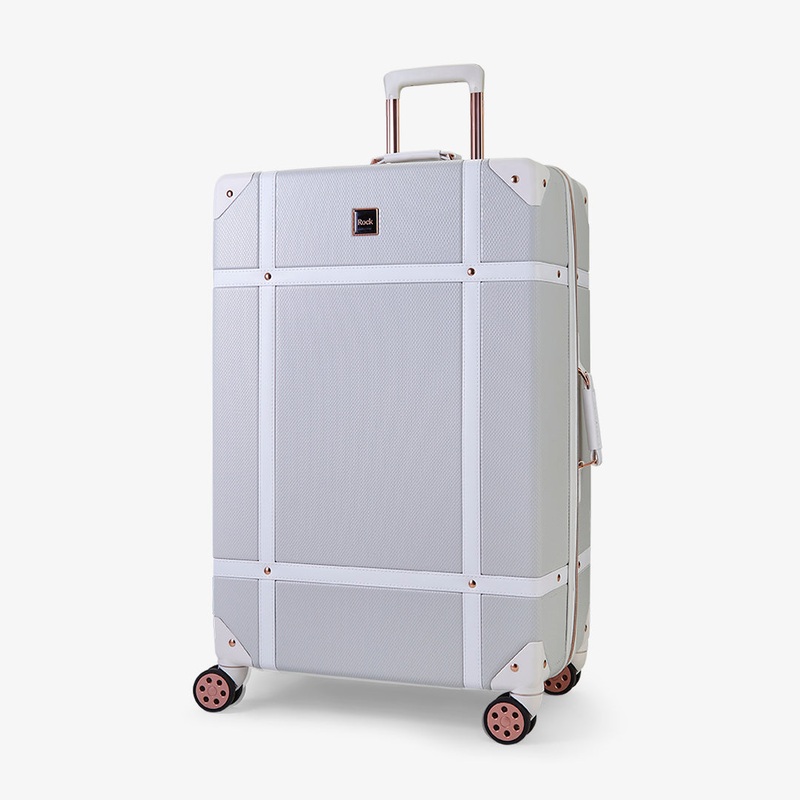 Vintage Large Suitcase in Grey Grey