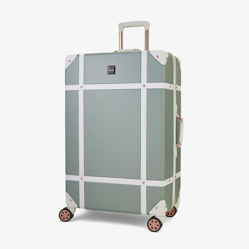 Vintage Large Suitcase in Sage Green Sage Green