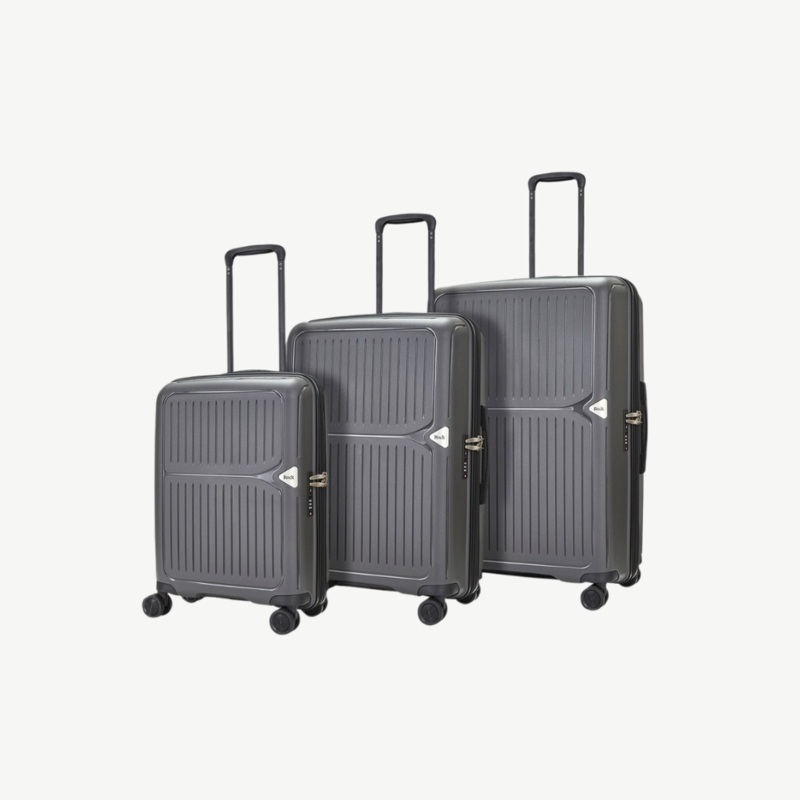 Vancouver Set of 3 Suitcases in Charcoal Charcoal