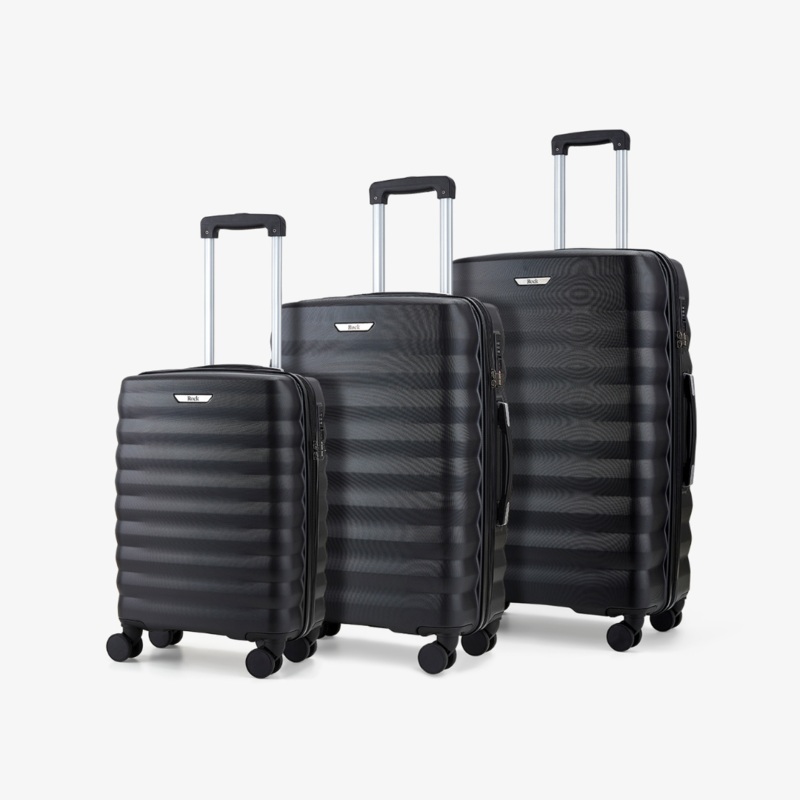 Berlin Set of 3 Suitcases in Black Black