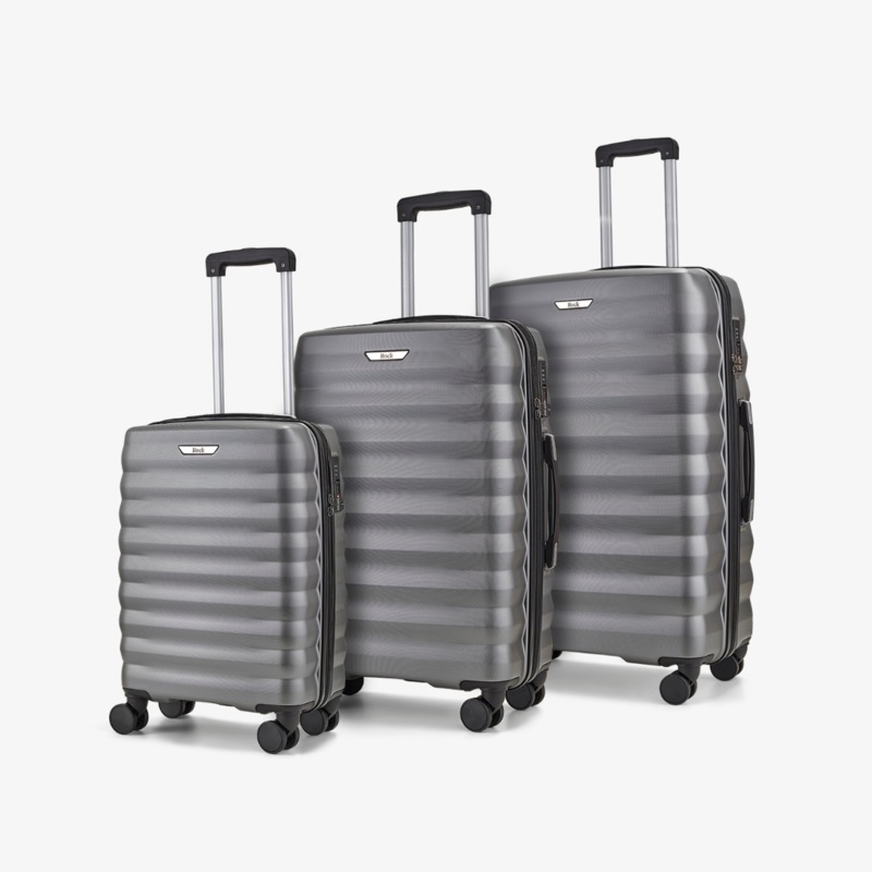 Berlin Set of 3 Suitcases in Charcoal Charcoal