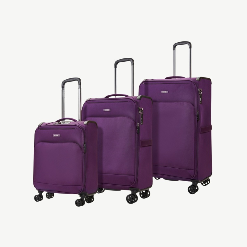 Georgia Set of 3 Suitcases in Purple Purple
