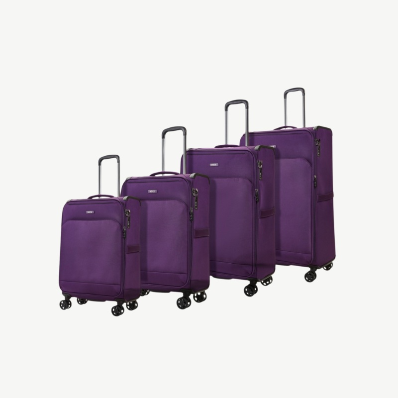 Georgia Set of 4 Suitcases in Purple Purple