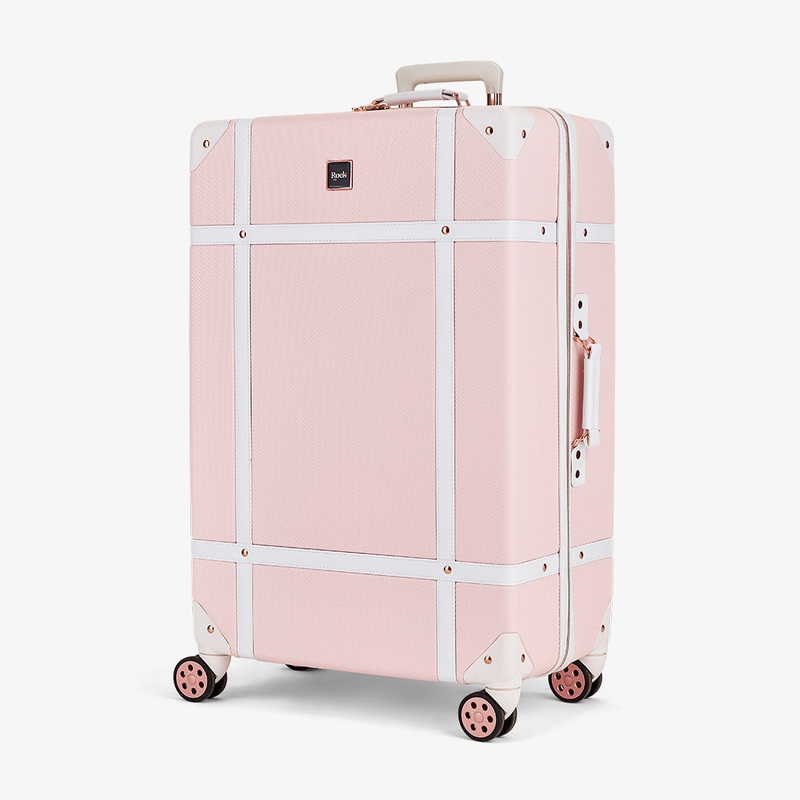 Vintage Large Suitcase in Baby Pink Baby Pink