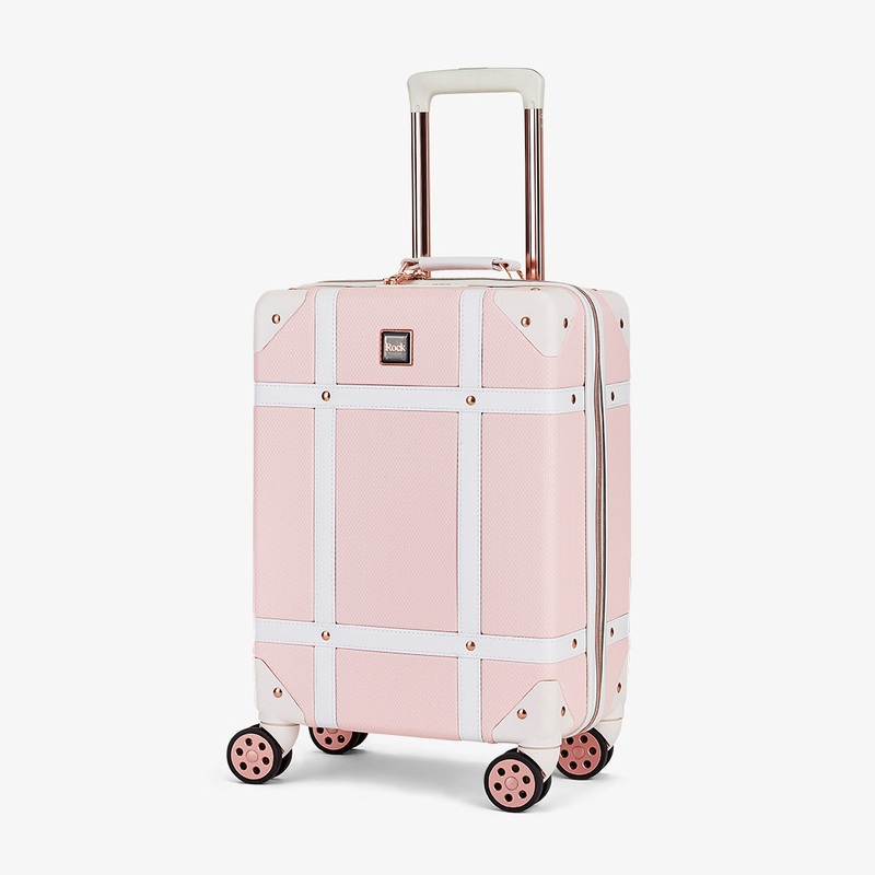 Vintage Small Suitcase in Baby Pink Baby Pink
