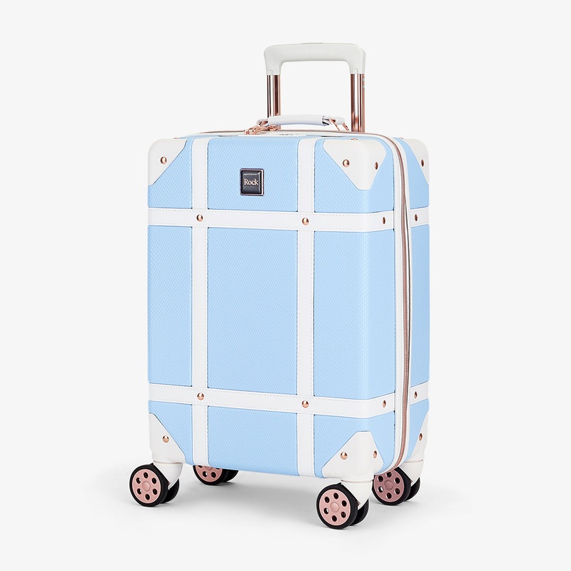 Vintage Small Suitcase in Sky Blue Sky Blue