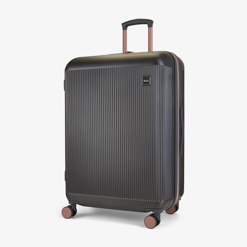 Aria Large Suitcase in Charcoal + Rose Gold Charcoal + Rose Gold