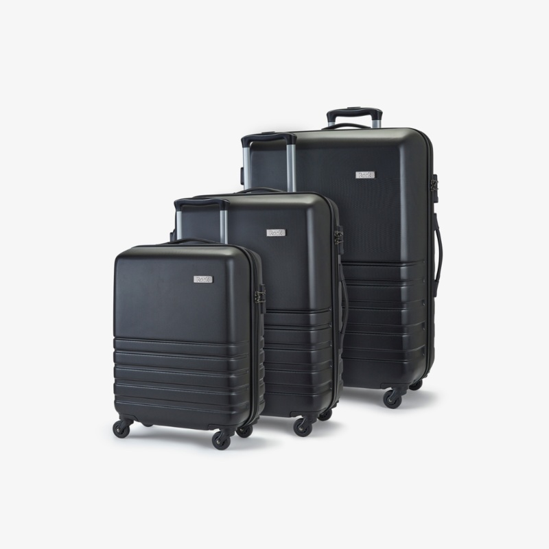 Byron Set of 3 Suitcases in Black Black