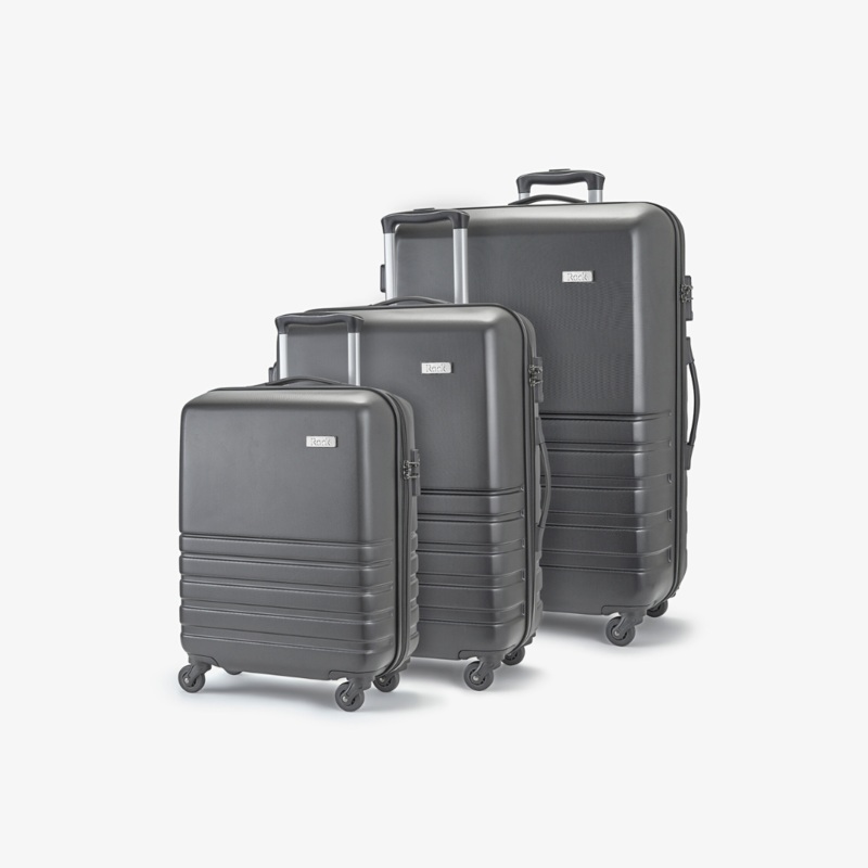 Byron Set of 3 Suitcases in Charcoal Charcoal