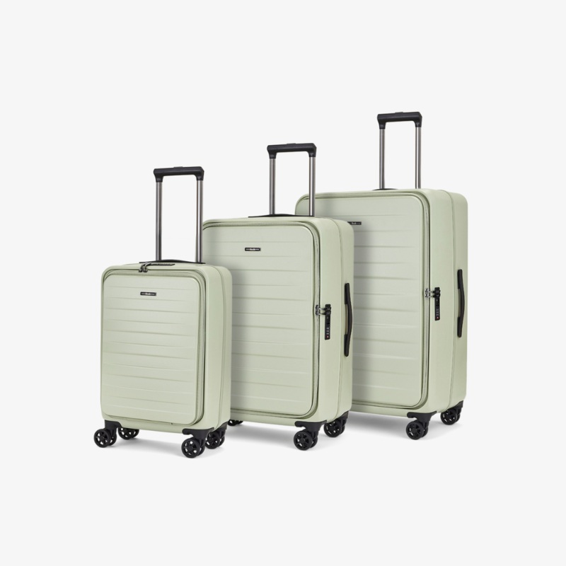 Eden Set of 3 Suitcases in Sage Green Sage Green