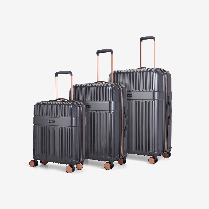 Selene Set of 3 Suitcases in Charcoal Charcoal