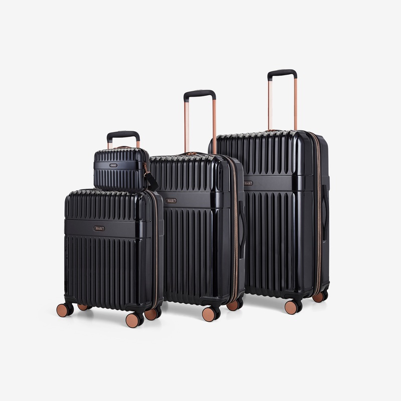 Selene Set of 4 Suitcases in Black Black