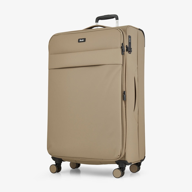 Harper Large Suitcase in Beige Beige