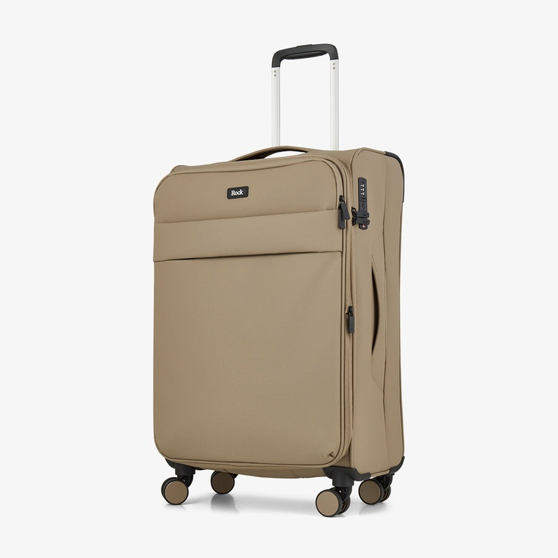 Harper Medium Suitcase in Beige Beige