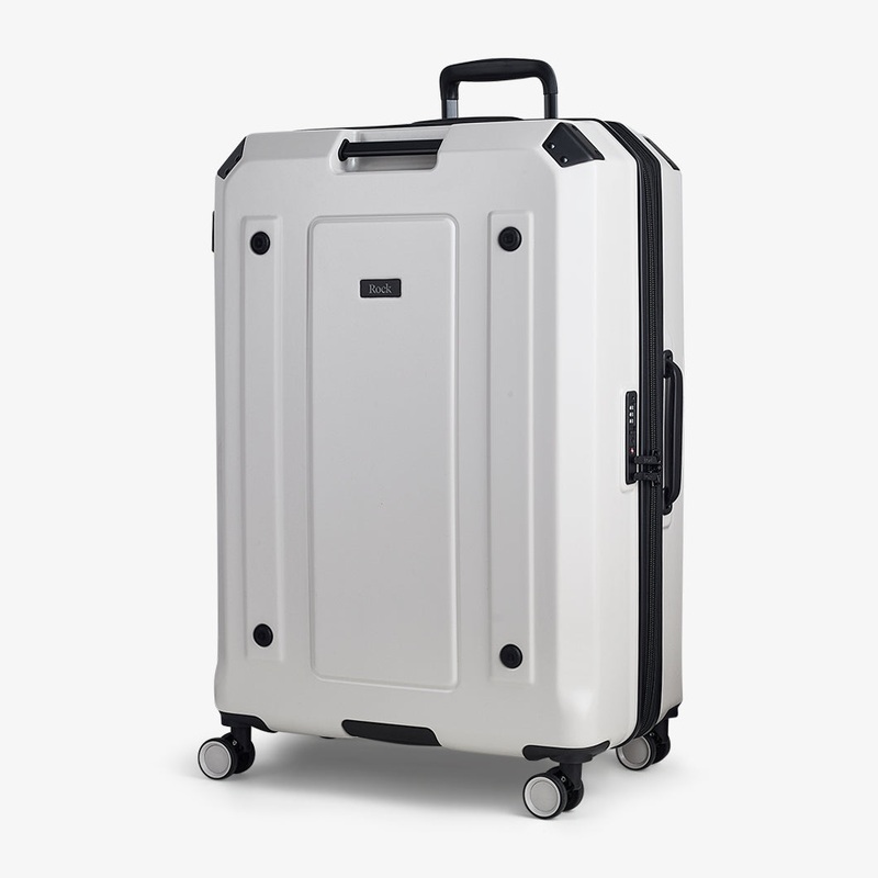 Alpine Large Suitcase in White White