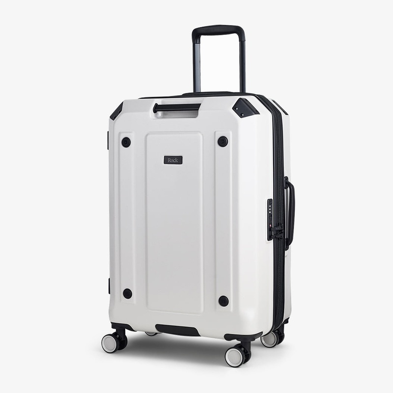 Alpine Medium Suitcase in White White