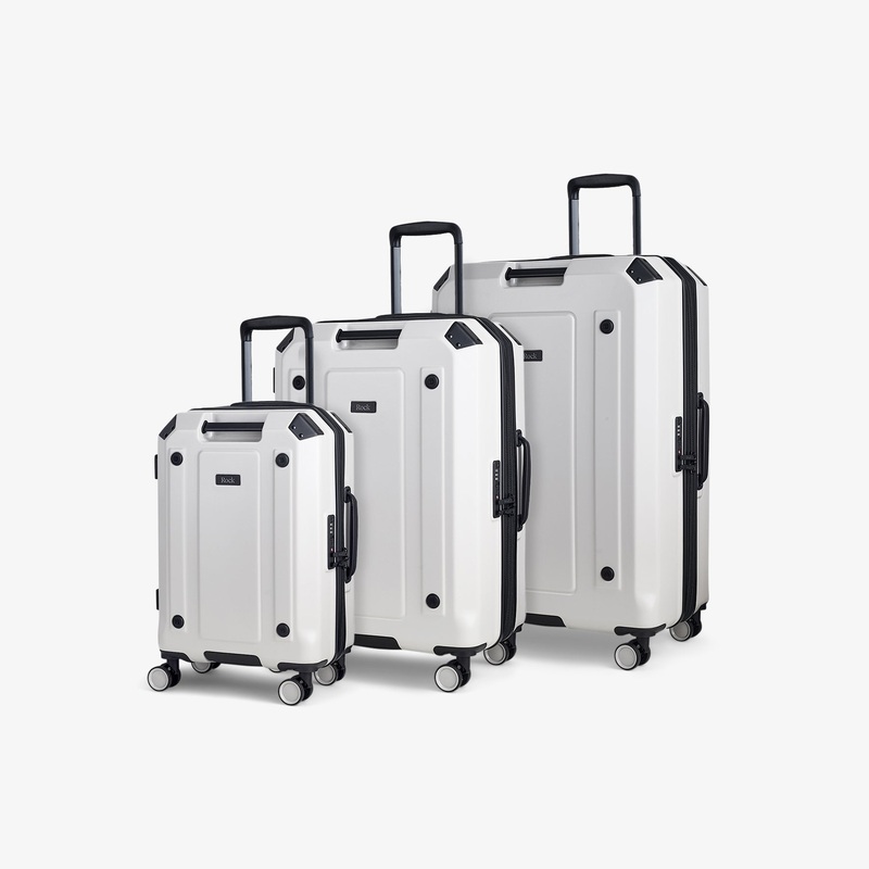 Alpine Set of 3 Suitcases in White White