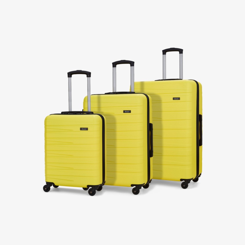 Seattle Set of 3 Suitcases in Yellow Yellow