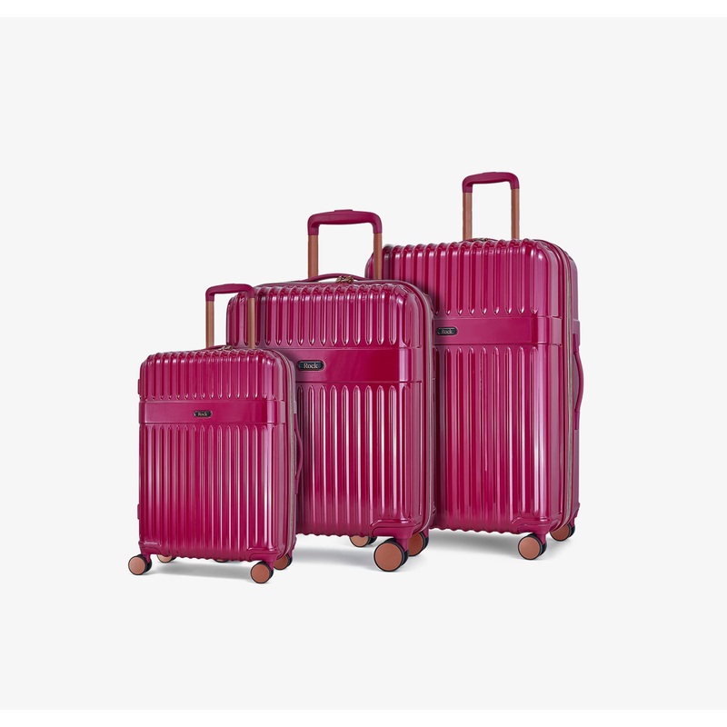 Selene Set of 3 Suitcases in Magenta Pink Magenta Pink