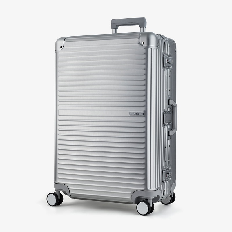 Axel Large Suitcase in Silver Silver