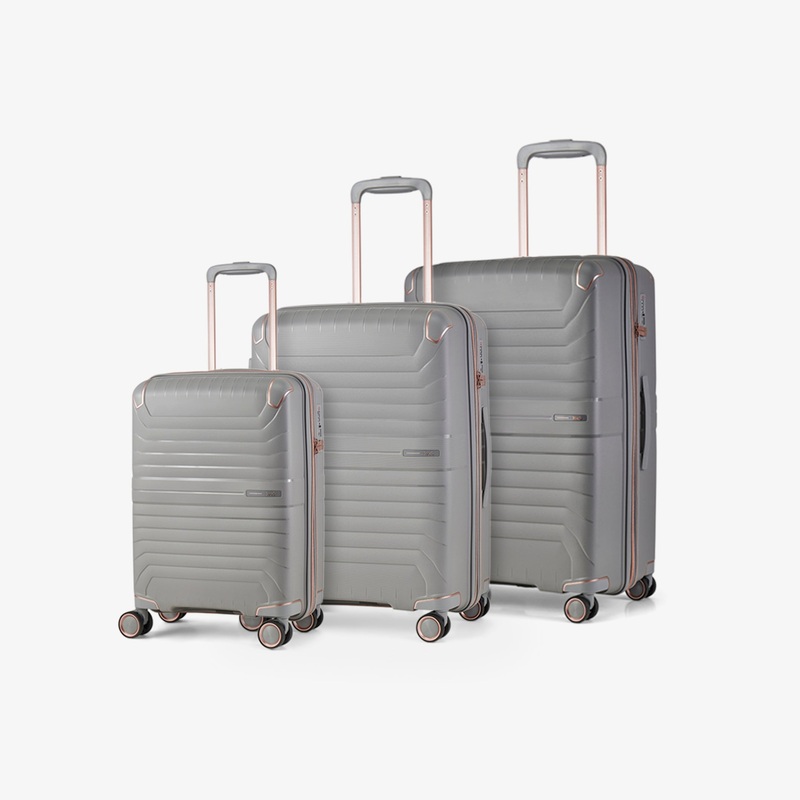 Astrid Set of 3 Suitcases in Grey Grey