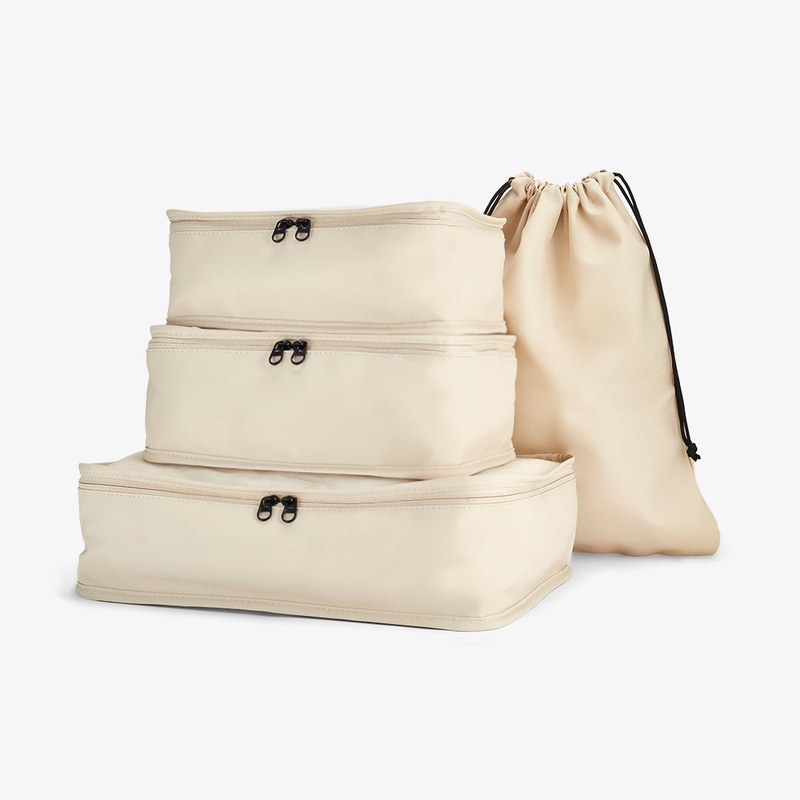 Packing Cubes Set of 4 in Beige Beige
