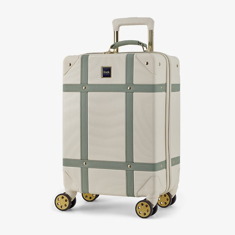 Vintage Small Suitcase in Cream + Sage Cream + Sage