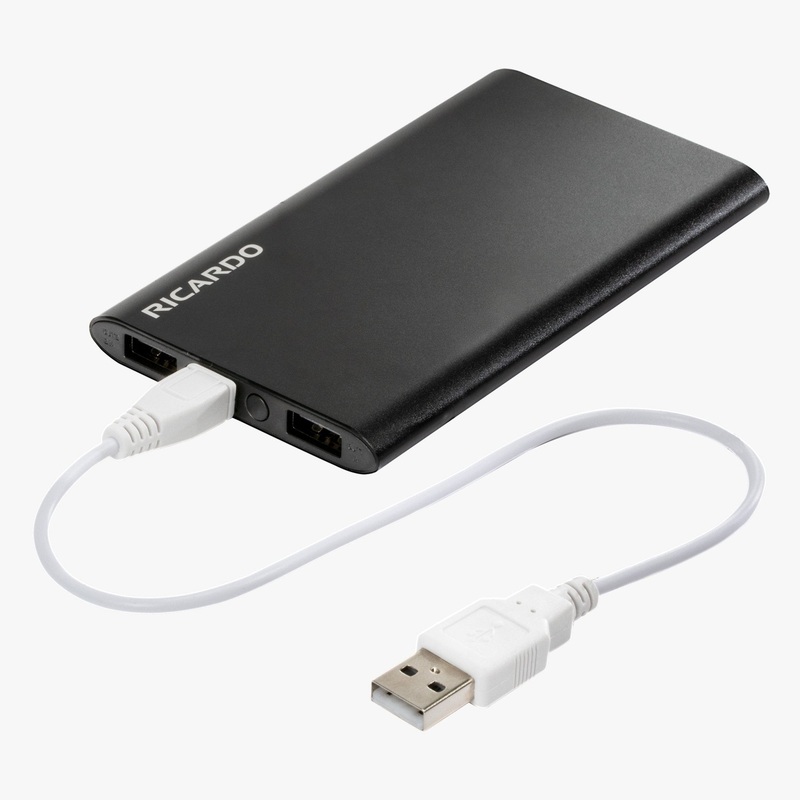 Power Bank Quick-Charge Battery Black