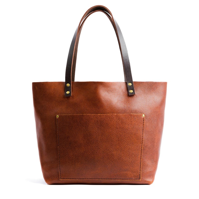 ‘Almost Perfect’ Leather Tote Bag Coldbrew