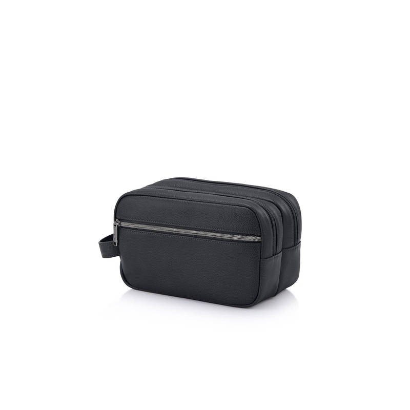 Samsonite CLASSIC LEATHER TOILETRY KIT BLACK