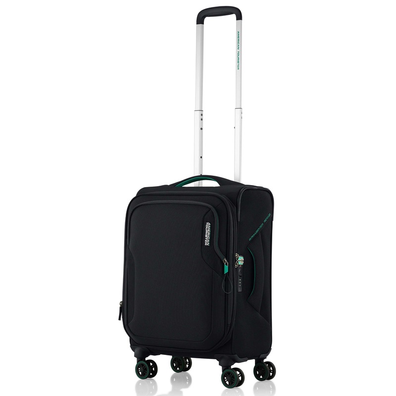 AMERICAN TOURISTER APPLITE 5 CARRY-ON SUITCASE EXPANDABLE 55cm Black