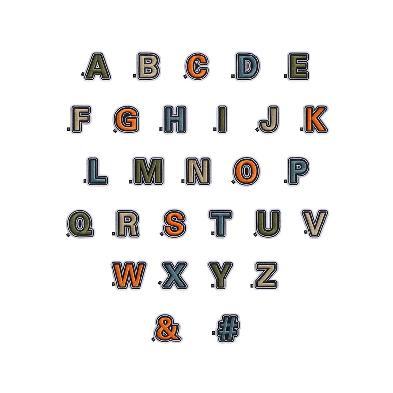 LOJEL Letter Patches Embroidered Patches