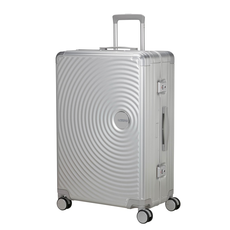 AMERICAN TOURISTER SOUNDBOX ALU LARGE TSA SUITCASE 77cm Silver