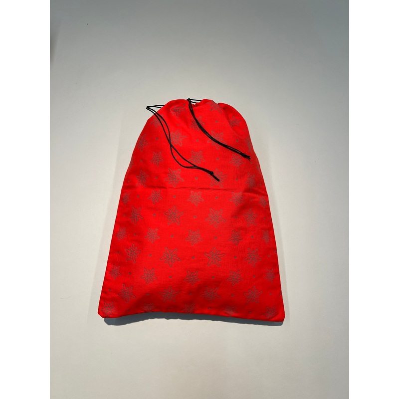 Wsche-Schuh-Sack Edelweiss-Upcycling (rot)