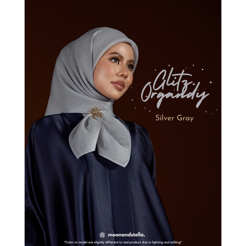 GLITZ ORGANDY – SILVER GRAY