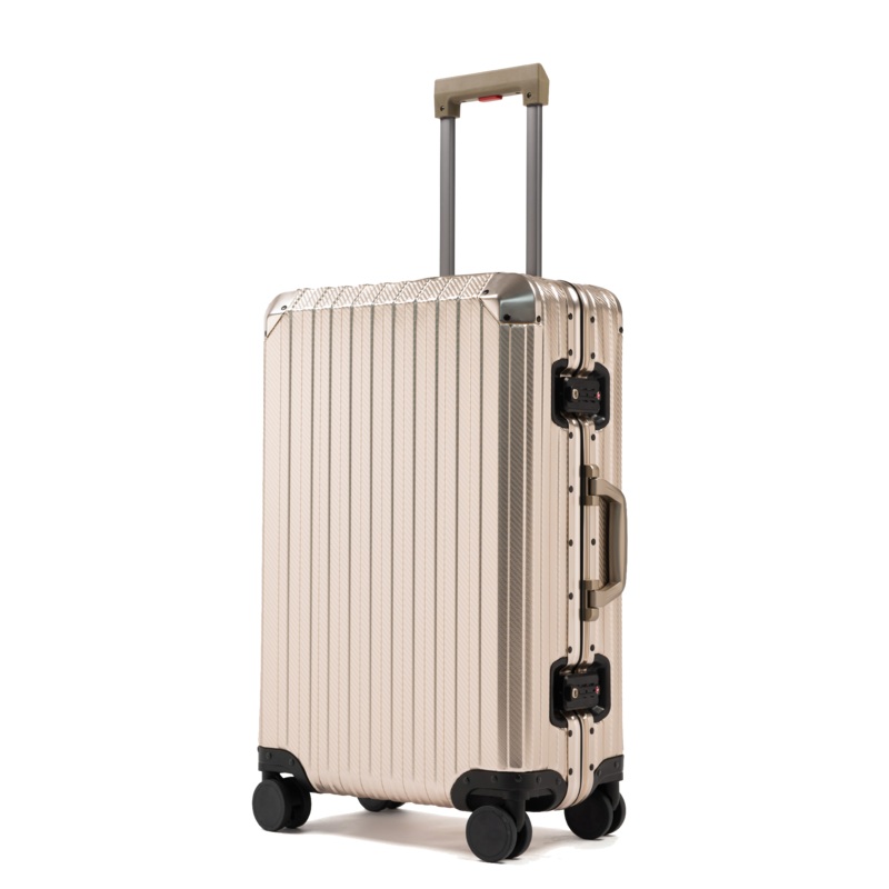 TREK Aluminum Suitcase Champagne