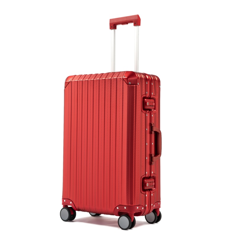 TREK Aluminum Suitcase Red