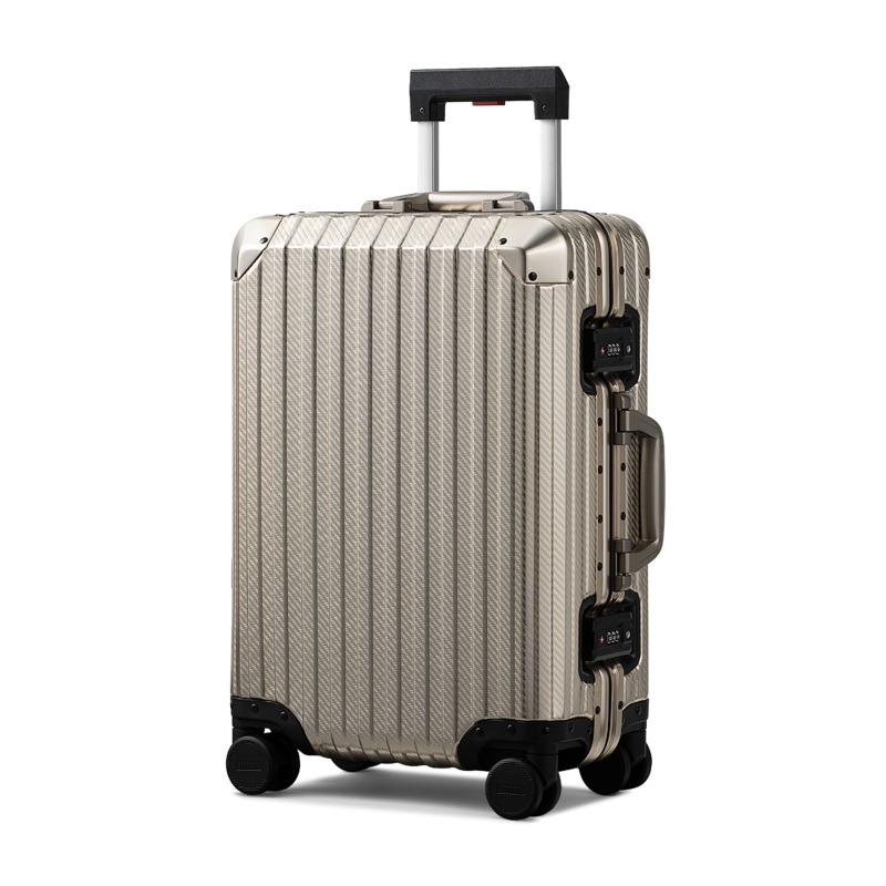TREVA Aluminum Suitcase Champagne