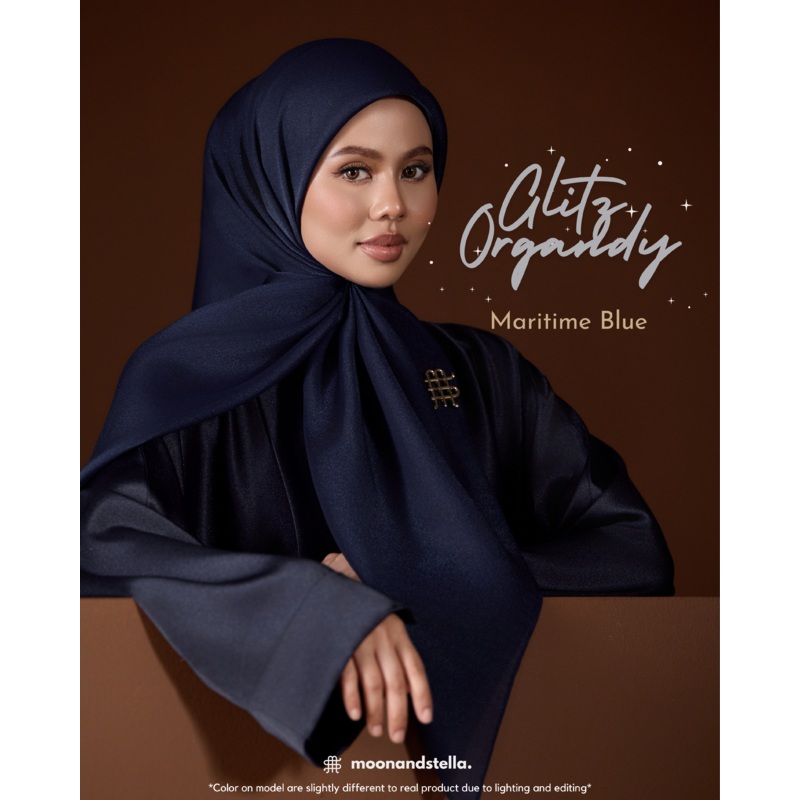 GLITZ ORGANDY – MARITIME BLUE