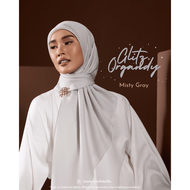 GLITZ ORGANDY – MISTY GRAY