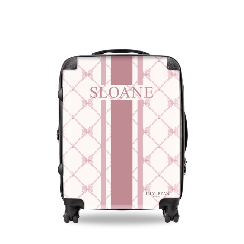 Bow Hardshell Luggage – Pink