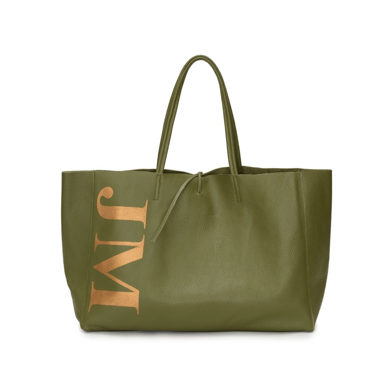 Egerton Shopper (Initials only) – Army Green