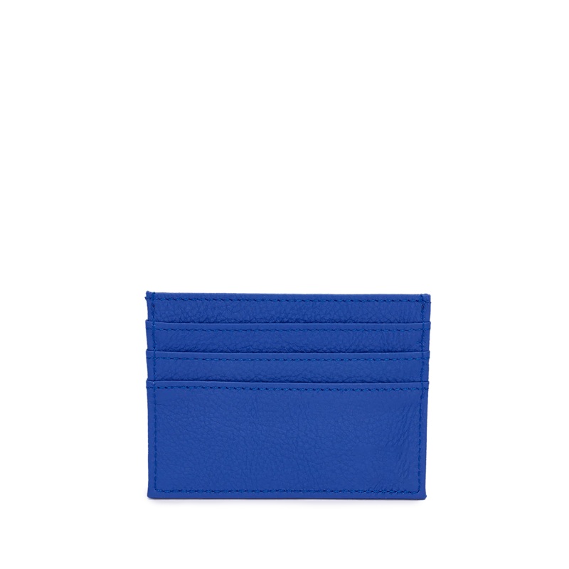 Leather Card Holder – Lightening Blue
