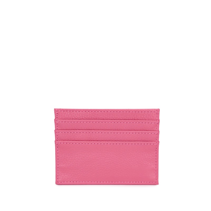 Leather Card Holder – Pink