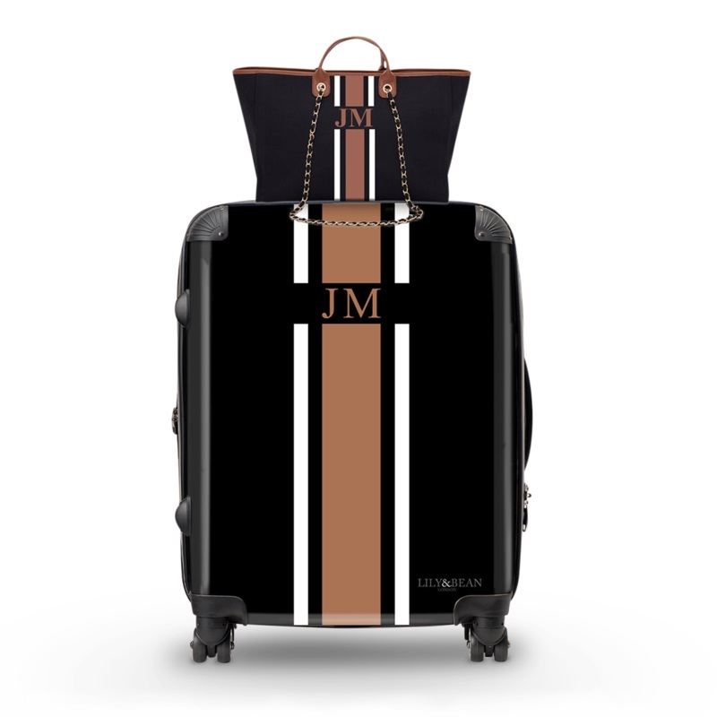 Duo Luggage Set – Black and Tan