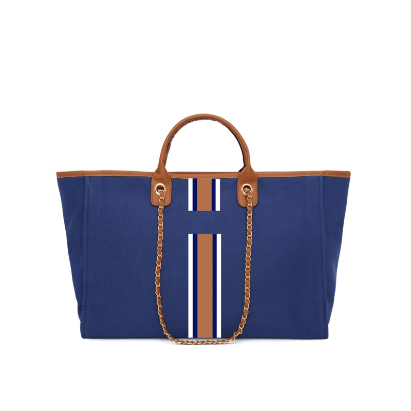 The Lily Canvas Tote – Midnight Navy