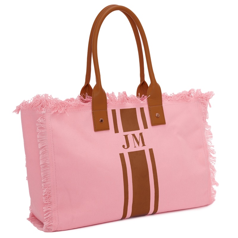 The Lily Fringe Tote – Bubblegum Pink